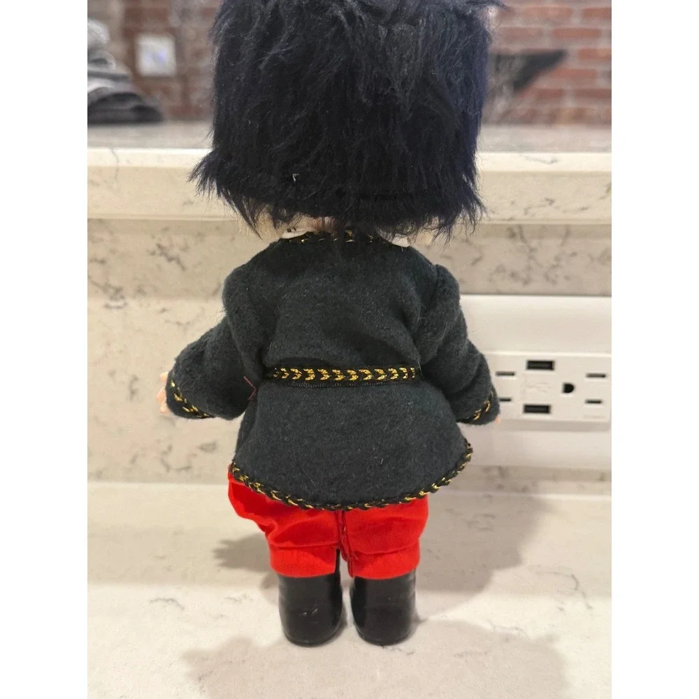 Precious Moments Boy Doll Royal Guard Uniform Black Fur‎ Hat Red Pants
